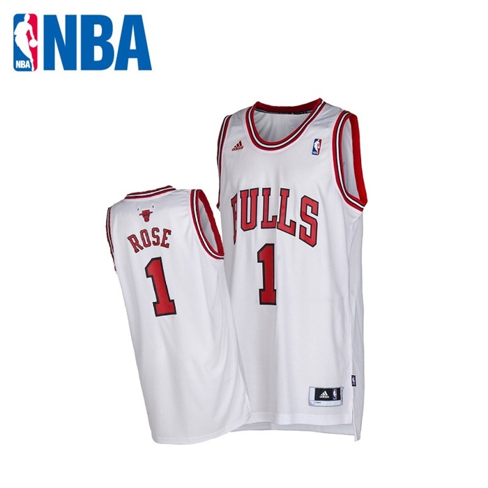 Camiseta Adidas Swingman Derrick Rose Bulls (blanco/rojo)