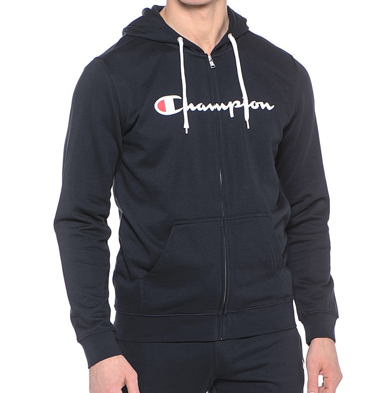 Champion Sudadera Hombre Athletic Classic Logo Full-Zip (marino)