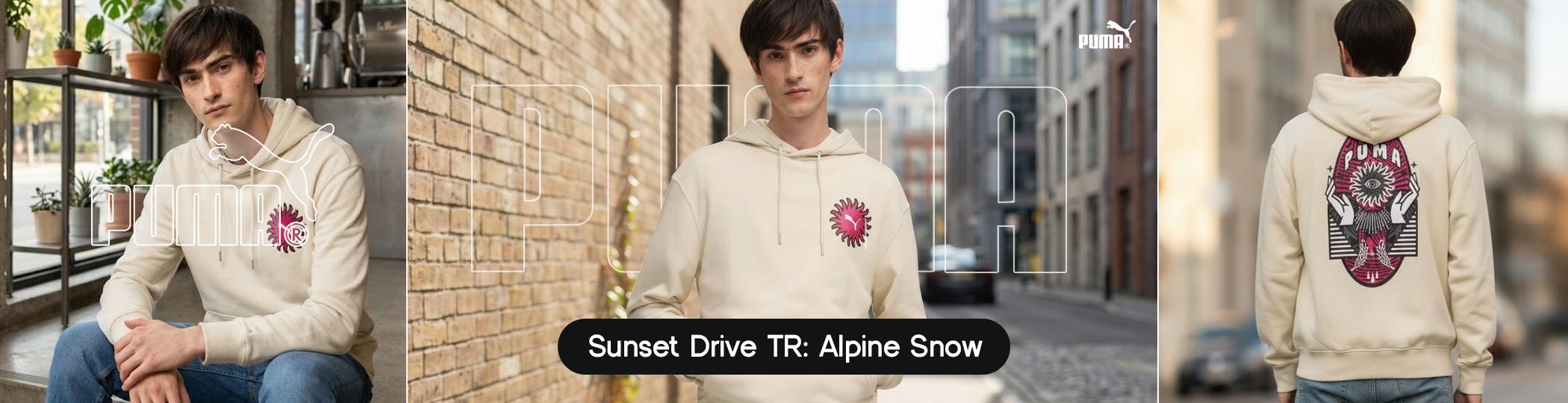 Sudadera Puma SUNSET DRIVE TR Alpine Snow