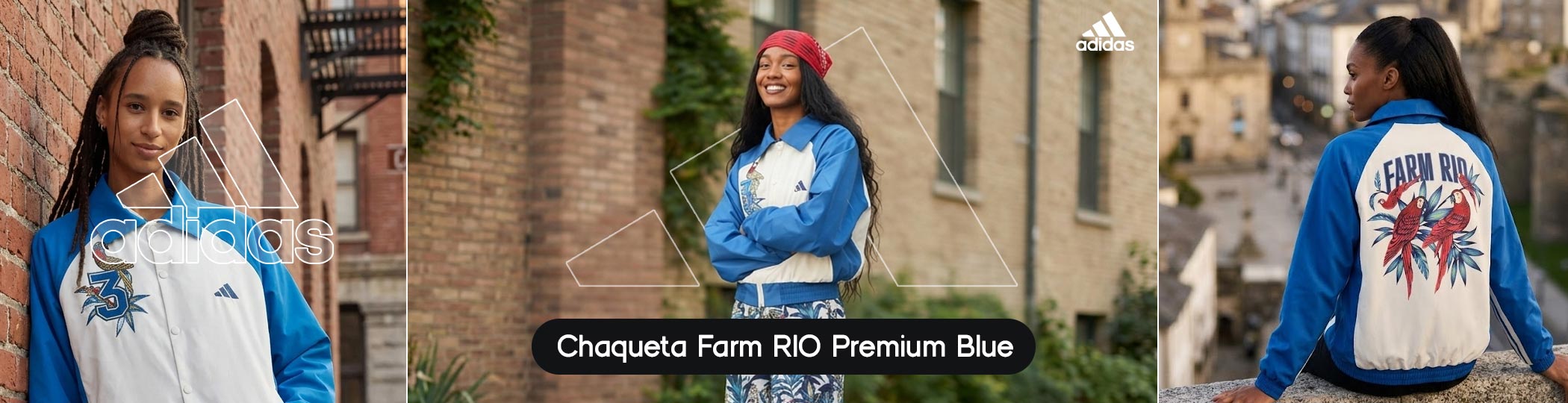 Chaqueta ADIDAS x FARM RIO PREMIUM - Blue