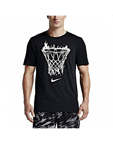 Nike Camiseta Net Flame (010/negro/blanco)