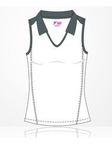 Drop Shot Polo Nisa Mujer (blanco/antracita)