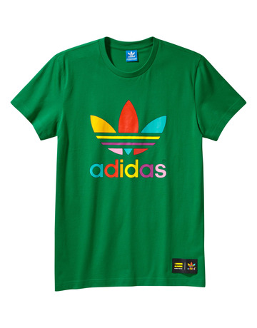 Adidas Originals Camiseta Mono Color Trefoil Pharrell Williams  (verde)