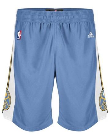Adidas Short NBA Denver Nuggets (celeste/blanco)