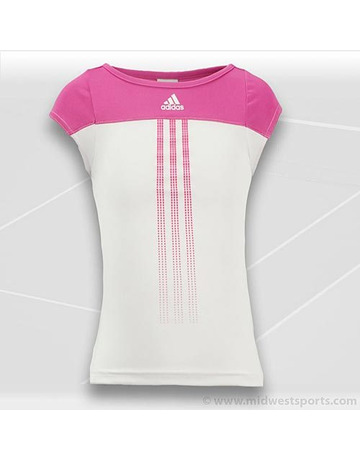 Adidas Camiseta Tennis Girls Response (blanco/rosa)