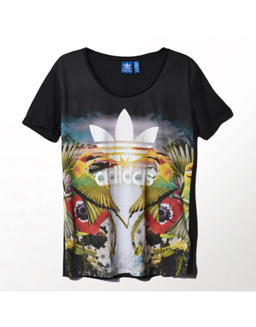 Adidas Originals Camiseta Mujer Tropical Print (negro multicolor)
