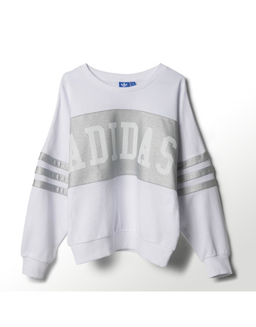 Adidas Originals Mujer London Metallic Sweater (blanco/negro)