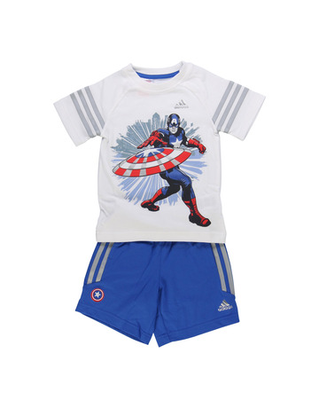 Adidas Marvel Conjunto Niño Avenger Capitan America (blanco/rojo/gris/azul)
