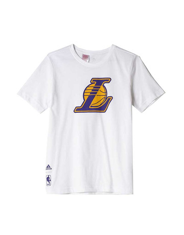 Adidas Camiseta Niño NBA FanWear Logo L.A. Lakers (blanco/amarillo)