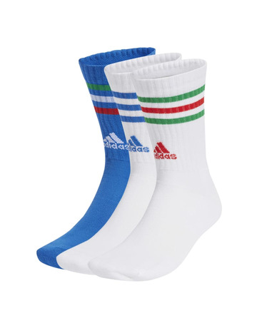 Adidas 3-Stripes Cushioned Crew Socks 3 Pairs "White"
