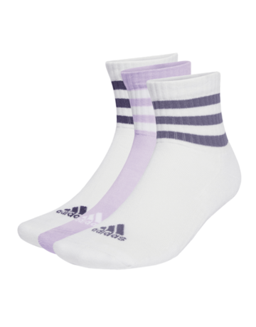 Adidas  3-Stripes Cushioned Low-Cut Socks 3 Pairs "White"