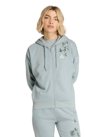 Sudadera Adidas Essentials 3-Stripes French Terry FZ  "Green"