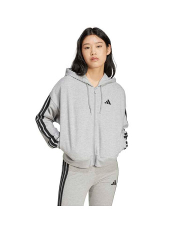 Sudadera Adidas Essentials 3-Stripes French Terry Full-Zip  "Grey"