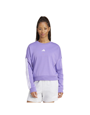 Adidas Essentials 3-Stripes French Terry Sweatshirt "Purple"