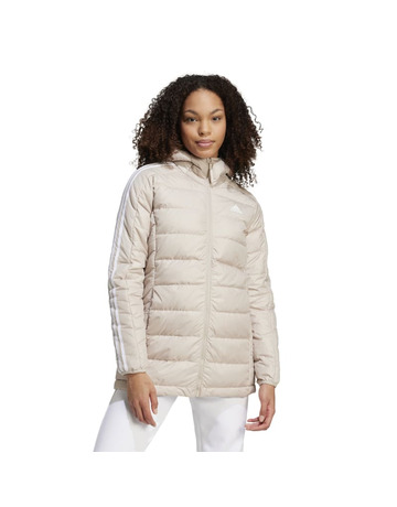 Adidas Essentials 3-Stripes Light Down Parka "Wonder Beige"