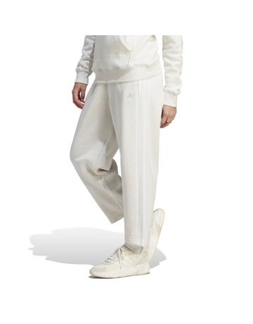 Adidas Essentials 3-Stripes Open Hem Fleece Pant "Off White"