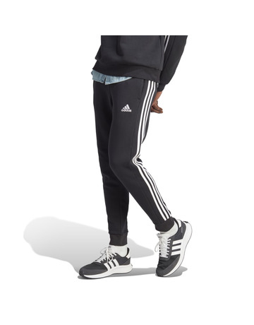 Adidas Essentials Fleece Slimfit 3-Stripes Pants "Black"