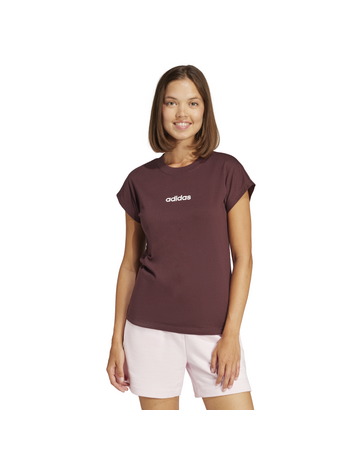Adidas Essentials Linear Cotton T-Shirt "Burgundy"