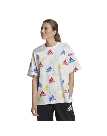 Adidas Essentials Multi-colored Logo Boyfriend T-Shirt