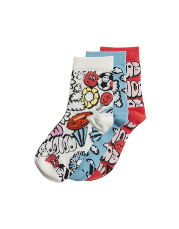 Adidas Fun Socks 3 Pairs Kids "semi lucid"
