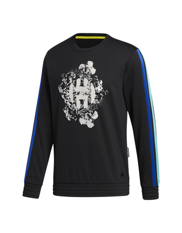 Sudadera Cuello Redondo Adidas Harden Fleece Crew "Black"