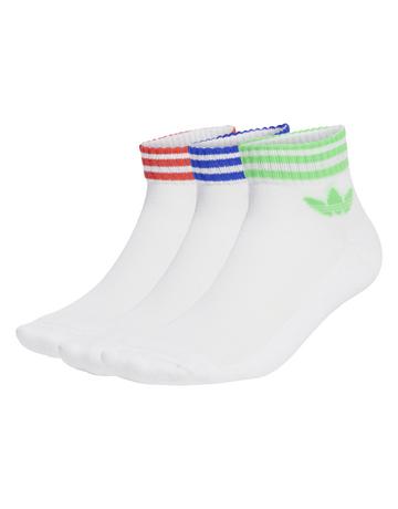 Adidas Originals 3 Stripes Ankle Socks "WHITE"