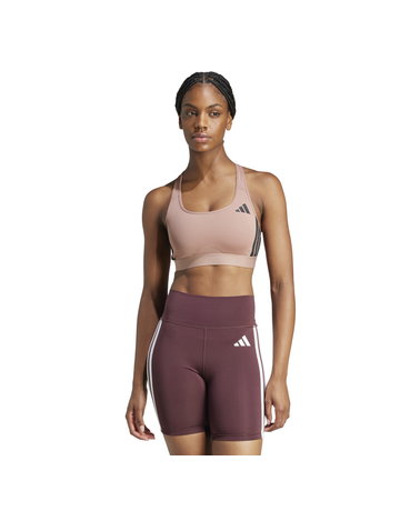 Adidas PR Train Medium-Support 3-Stripes Bra " warm clay"