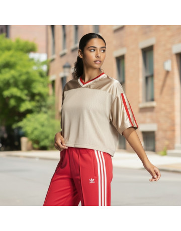 Camiseta Tejido Mesh Adidas Stadium "Beige"