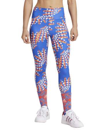 Adidas x FARM Rio 7/8 Leggings "Bold Blue-Bliss Orange'"