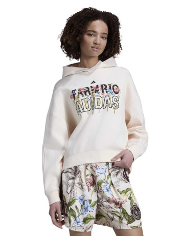 Sudadera Adidas x Farm Rio Hoodie "Ecru Tint-Shadow Brown-Multicolor"