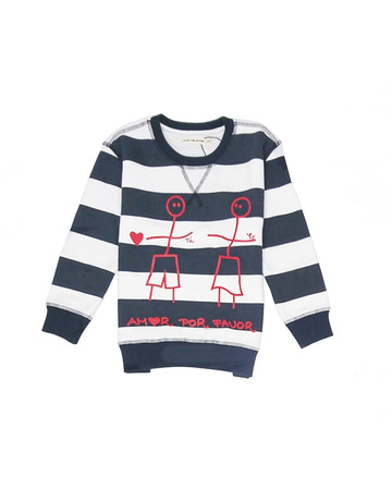 Amor Por Favor Junior Striped Sweatshirt