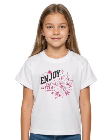Camiseta Niña  Champion GRAPHIC CREW NECK "White"