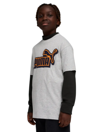 Camiseta Puma ESS LOGO LAB Relaxed "Light Gray Heather"