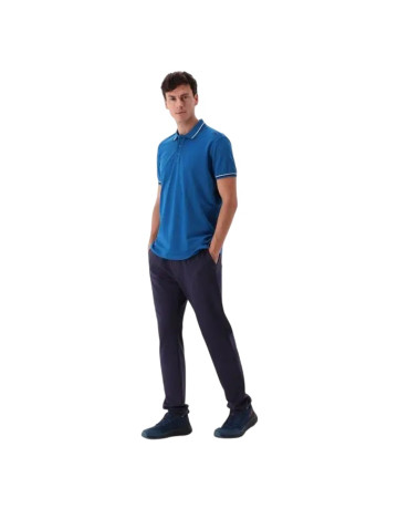 Campagnolo Men's joggers in stretch french terry "Black-Blue"