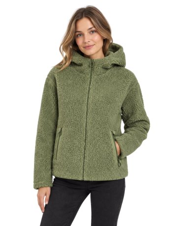 Chaqueta con capucha de pelo sintético Campagnolo "Green Tea"
