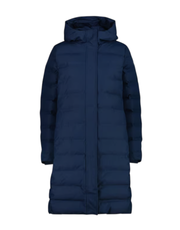 Campagnolo  Women's long padded down jacket with hood "Blue Ink"