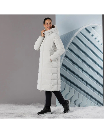 Campagnolo Women's Nylon Silk Touch Hooded Coat "Gesso"