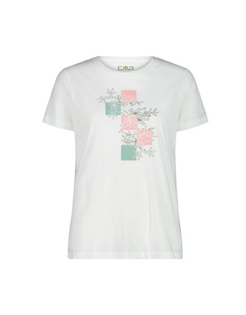Campagnolo Women's T-shirt in organic cotton "White-Rose"