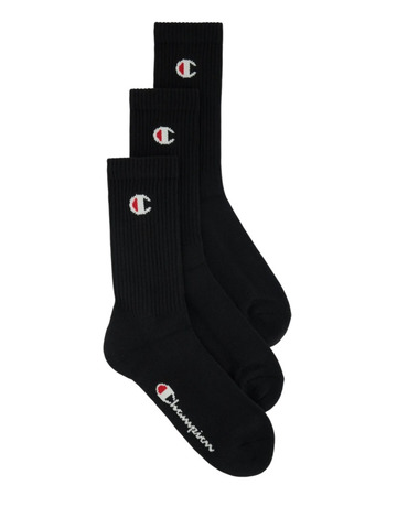 Calcetines Champion 3 Pack Crew C Logo "Black"