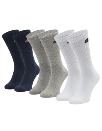 Calcetines Champion 3 Pack Crew C Logo "Navy-White-Grey"