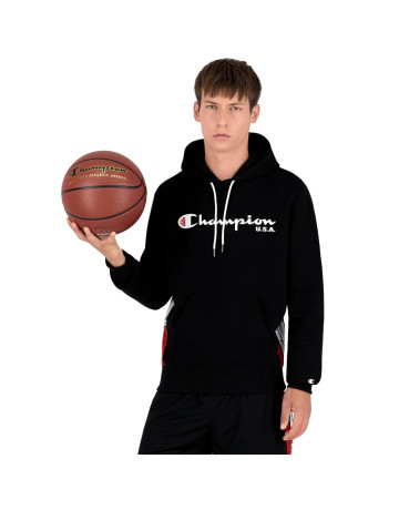 Sudadera Champion Basketball USA Script Logo Tape Fleece "Black"