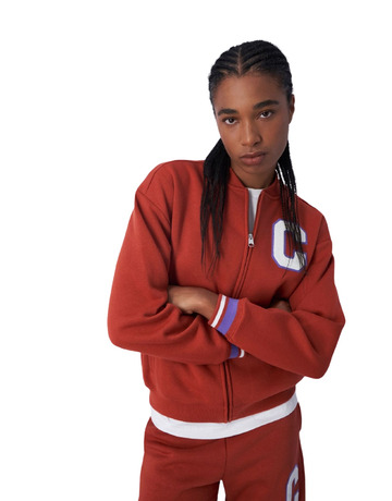 Champion Bookstore Logo Bomber Sweatshirt "Sandy Brown"