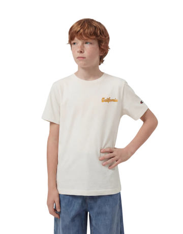 Camiseta Champion Ocean Side con gráfico para Niño/Niña "Cream"