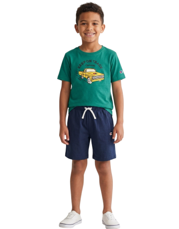 Conjunto Niño Camiseta + Short Champion Graphic "Green and Navy"