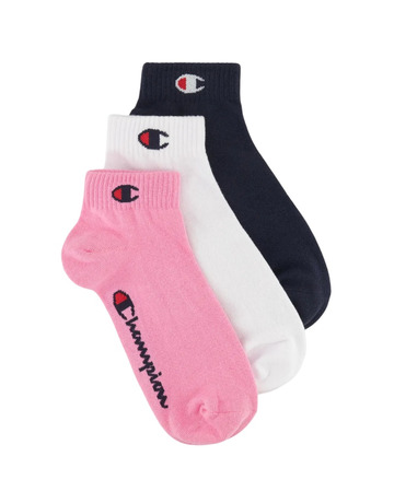 Champion C Logo Quarter Socks 3 Pairs "Pink"