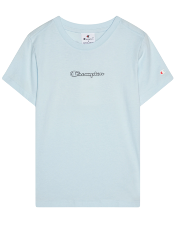 Champion Cotton Graphic Crewneck With Large Logo T-Shirt "Light Blue"