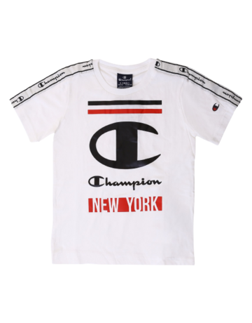 Champion Legacy Kids Logo Tape Insert T-Shirt "White"