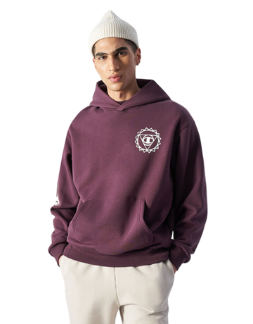 Champion Eco Future Graphic Hoodie "Dark Purple"
