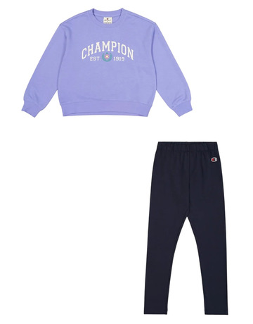 Champion Girl's Ultra Light Crewneck Sweatsuit "Lavender"