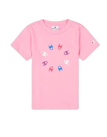Champion Girls Crewneck T-shirt  with C logo "Pink"